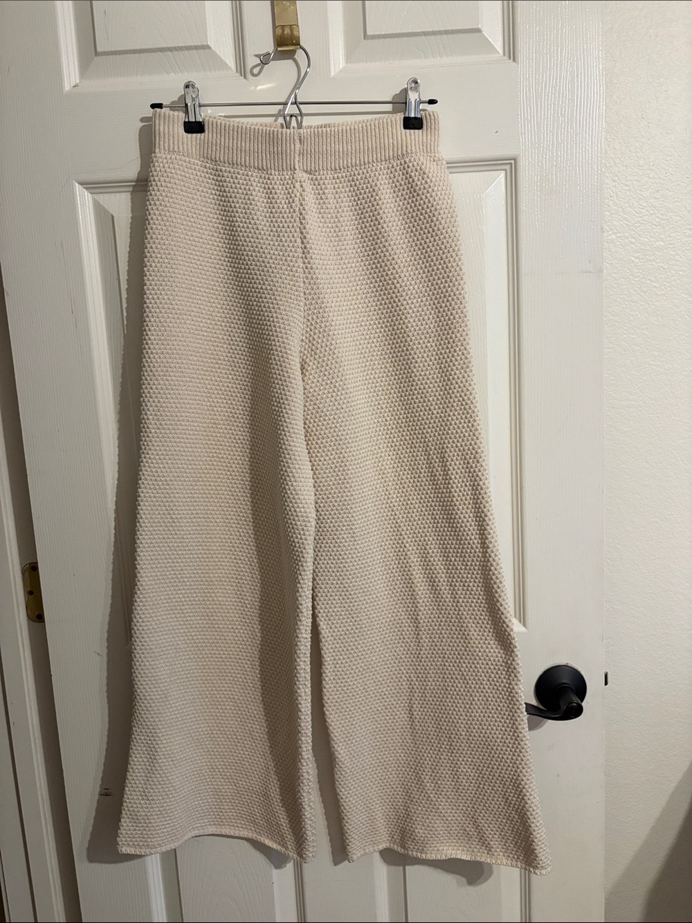 Sincerely Jules Cream Knit A-Line pants